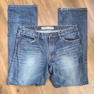 Express Men’s Slim Jeans in Faded Blue Denim